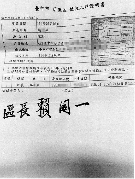 【1157037】精神與身體疾病雙重打擊 – 急難救助金協助緩解生活經濟重擔