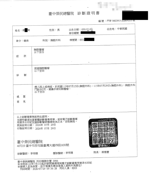 【11507246】突逢重病經濟陷困，急難援助守護一家生活